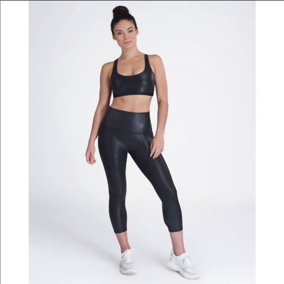 Spanx Faux Leather Active Leggings - Picture 2 of 6